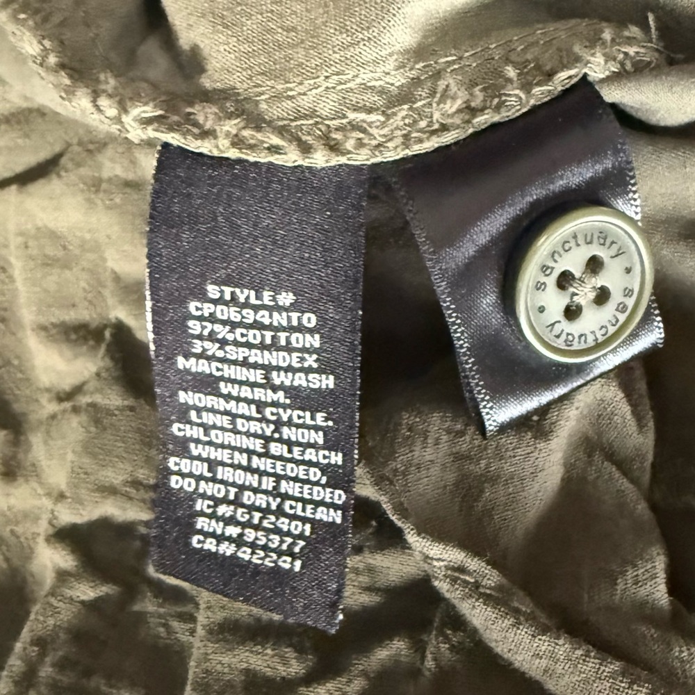 Sanctuary Rebel Cargo‎ Pants in Hiker Green Size 29 Casual Grunge Techwear - Picture 8 of 12